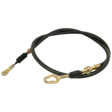 A black coiled cable, branded as a Sparex Brake Cable (Sparex Part No. S.42002), measuring 1460mm in length with an outer cable length of 1245mm and featuring metal connectors on both ends, is commonly used for mechanical or electrical connections.