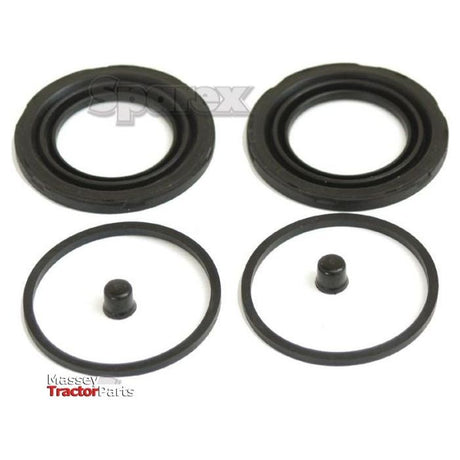 A Brake Caliper Repair Kit, Sparex Part No. S.37315, from the brand Sparex displayed on a plain background, commonly used in Deutz-Fahr tractor parts. The image includes four round pieces and two small cylindrical components.