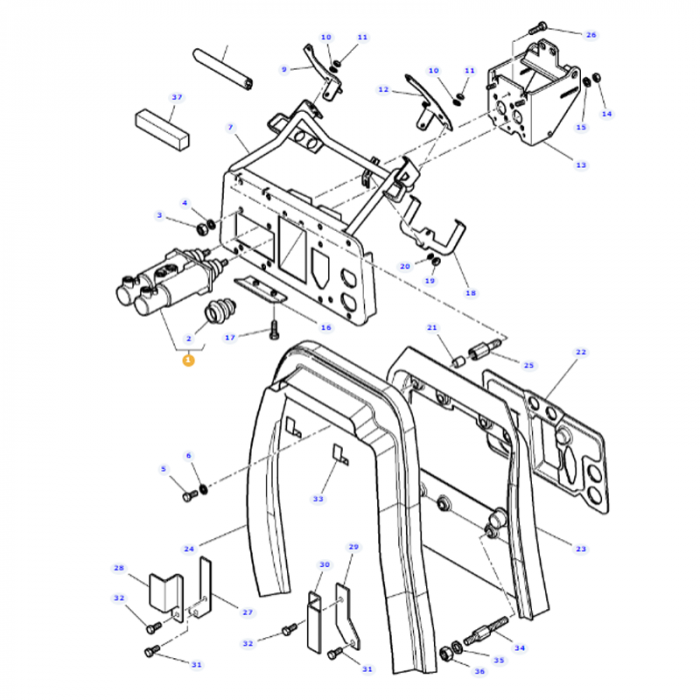 Brake Cylinder - 4270191M1 - Massey Tractor Parts