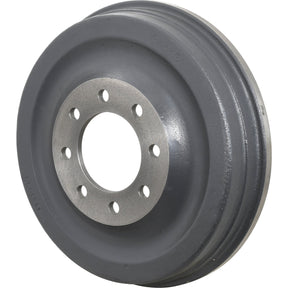 A gray, circular **Brake Drum | Sparex Part No.S.66518** by **Sparex**, featuring a central hole surrounded by six evenly spaced smaller holes, compatible with Ford New Holland.