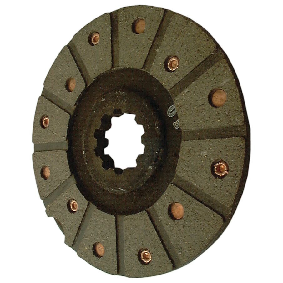 Introducing the Brake Friction Disc by Sparex, an industrial circular clutch disc with a central hole and multiple rivets arranged around its surface, featuring Splines 10 for enhanced durability. Model: OD 165mm - S.57790.
