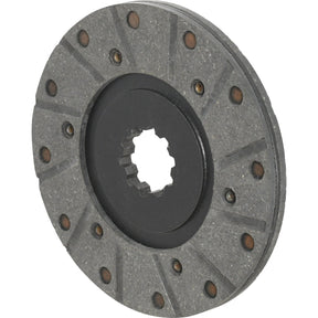 The Brake Friction Disc (S.38205) from Sparex features a grey friction surface, organic lining, 178mm outer diameter, metal center, and evenly spaced bolt holes around the perimeter.