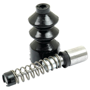 Two mechanical components from Sparex: a coiled spring with a metal cylinder and a black rubber boot with a dual bellows shape, shown side by side against a white background, likely to be part of the Brake Master Cylinder Repair Kit (Sparex Part No. S.42319) used in Sparex or Massey Ferguson equipment.