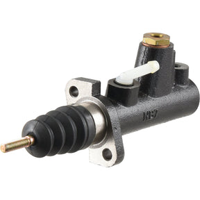 A Brake Master Cylinder (Sparex Part No. S.37645) from Sparex, featuring attached fittings, a threaded rod, and a rubber boot in black, perfectly suited for Fendt FARMER.