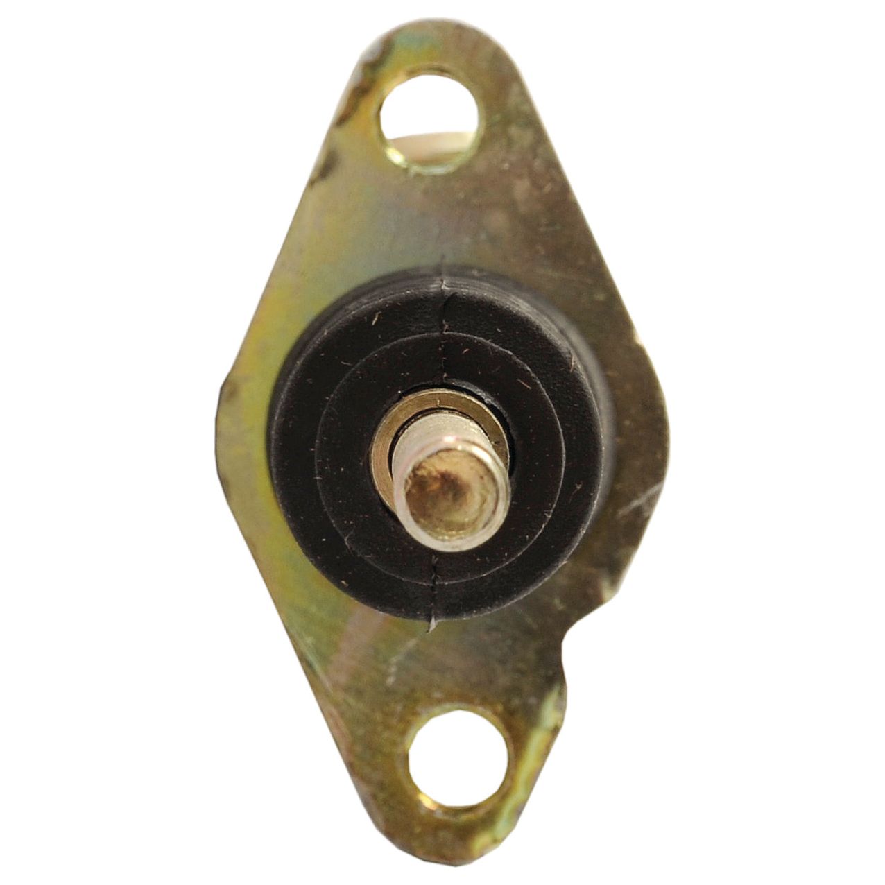 Close-up view of the Sparex Brake Master Cylinder (Sparex Part No. S.42944), featuring a central black rubber part and two mounting holes on each side, commonly used in Massey Ferguson or Landini machinery.