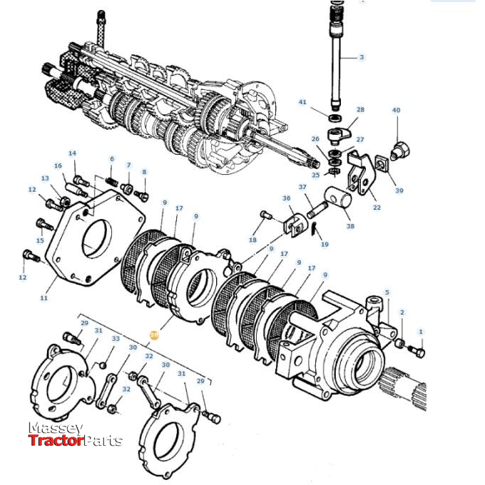 Massey Ferguson Brake Mechanism - 3617341M2 | OEM | Massey Ferguson parts | Brakes-Massey Ferguson-Axles & Power Train,Brake Hardware,Brakes,Farming Parts,Hand Brakes,Tractor Parts