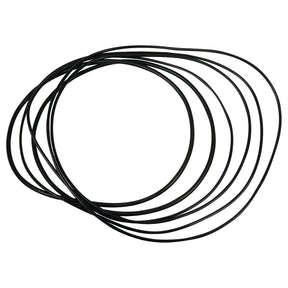 A Brake O Ring Kit (Case IH) from Sparex, comprising seven black rubber O-rings, arranged in an overlapping circle pattern.