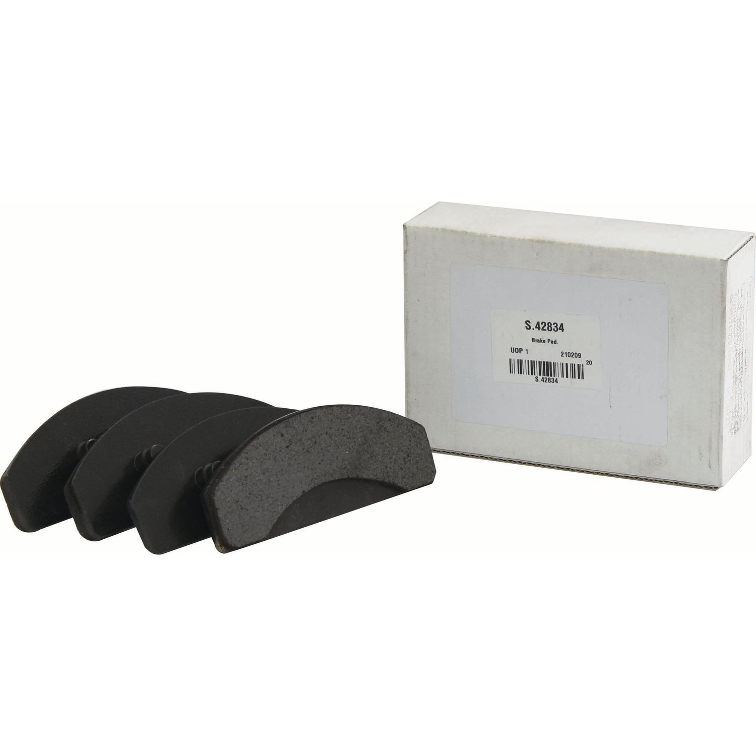 A Sparex Brake Pad Set (Sparex Part No. S.42834), displayed next to a white box featuring the Massey Ferguson label.