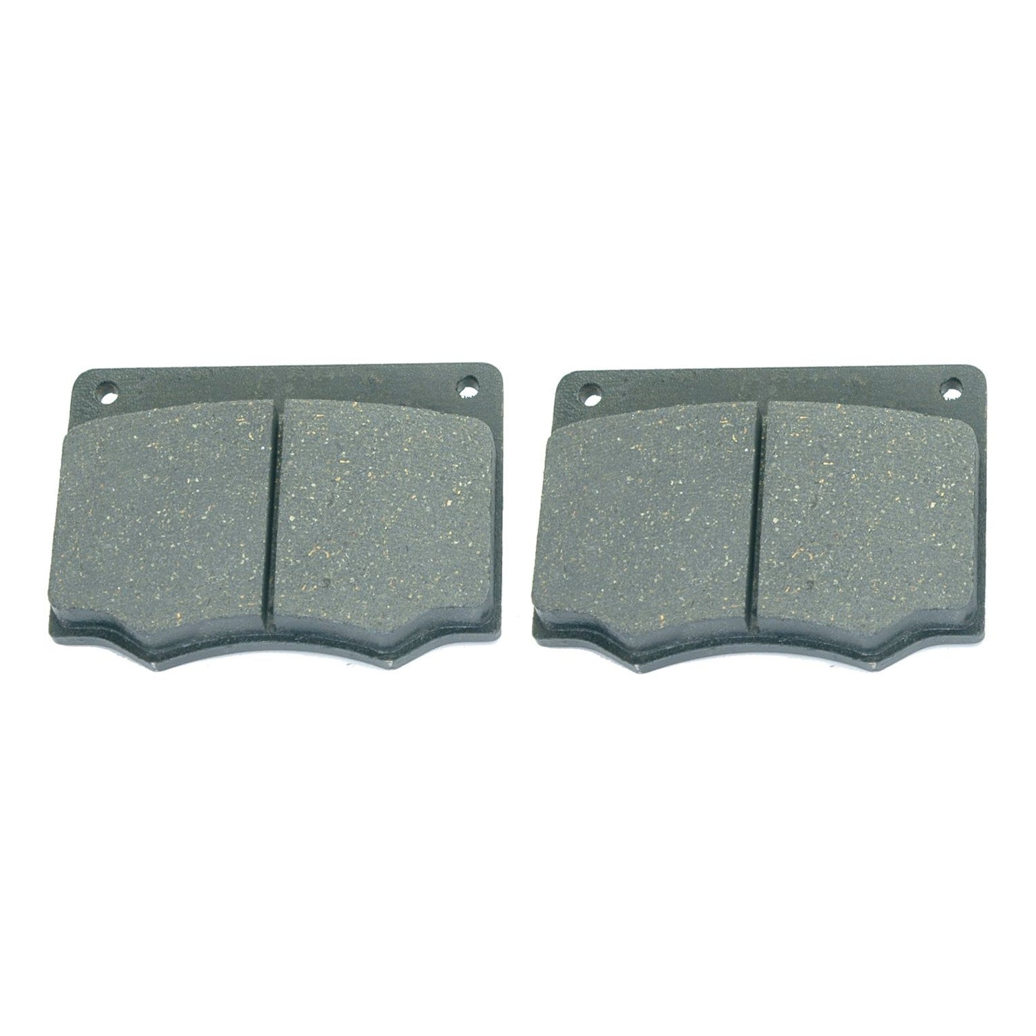 Two rectangular Sparex Brake Pads (Part No. S.58651) with two holes each near the top edges, placed side by side on a white background. The grayish surface shows visible wear patterns. Ideal for Fendt FAVORIT models; ensure compatibility with Product Specifications before purchase.