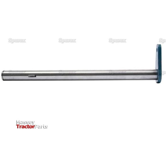 A metallic Brake Pedal Cross Shaft pin with a flange on one end, labeled "Sparex," suitable for Massey Tractor Parts. The background is plain white.