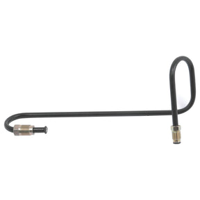 The Sparex Brake Pipe (Sparex Part No. S.64788) is a thin metal brake pipe equipped with two fittings, featuring a loop in the middle and connectors on each end, making it suitable for both drum and disc brake applications.