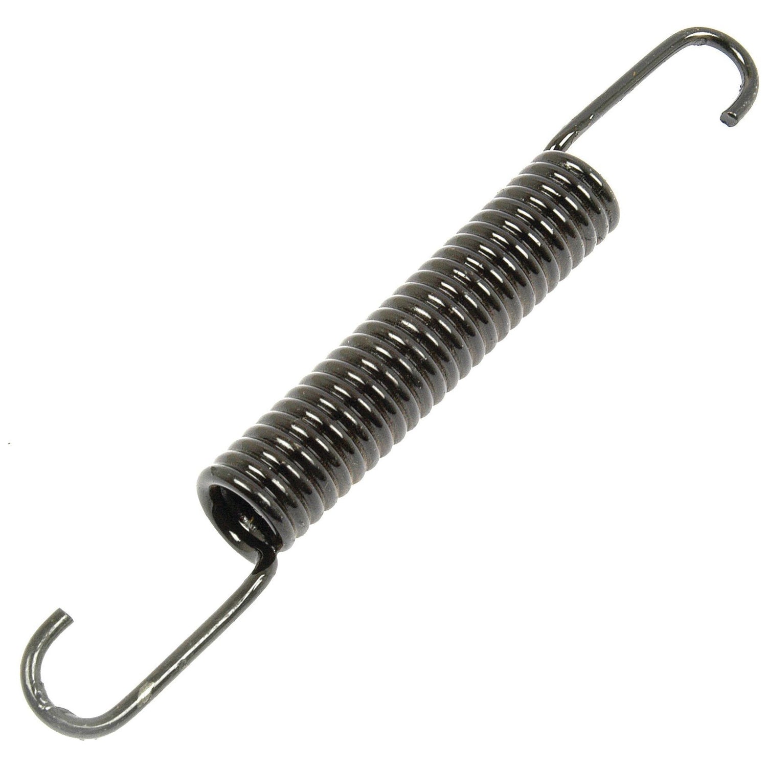 A Sparex Brake Shoe Return Spring (Sparex Part No. S.42067), a coiled metal tension spring with hooks at both ends, compatible with Massey Ferguson and Ford New Holland machinery.