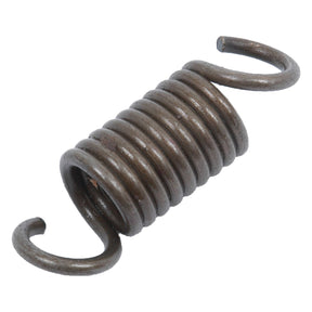 Close-up of a coiled metal spring with loops on both ends, designed for mechanical tension or compression use, reminiscent of the Sparex Brake Shoe Return Spring (Part No. S.7873).