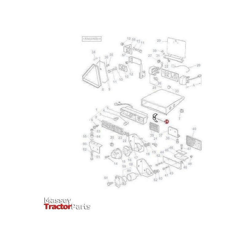 Massey Ferguson Bridle Light Fixing - 3713696M2 | OEM | Massey Ferguson parts | Rear Lights-Massey Ferguson-Farming Parts,Lighting & Electrical Accessories,Rear Lights,Tractor Parts,Vehicle Lighting