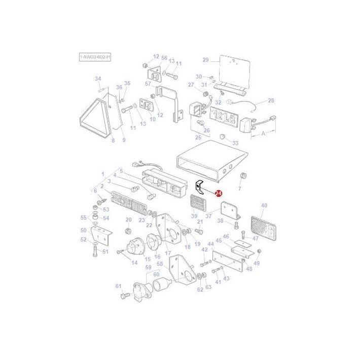 Bridle Light Fixing - 3713696M2 - Massey Tractor Parts