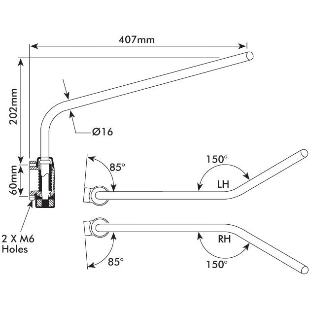 Adjustable Mirror Arm, ( - mm) RH
 - S.51947 - Farming Parts