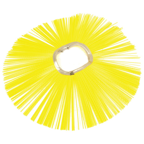 A Sparex Brush Section (Sparex Part No. S.72251) measuring 560mm x 127mm, featuring a convoluted design with yellow poly bristles radiating outward from a central metal ring.