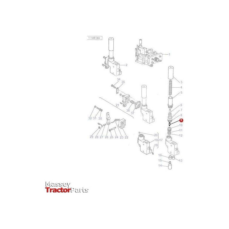 Massey Ferguson Bullet Pressure Control - 1677417M2 | OEM | Massey Ferguson parts | Hydraulic Pumps-Massey Ferguson-Farming Parts,Hydraulic Pumps & Motors,Hydraulics,Tractor Parts