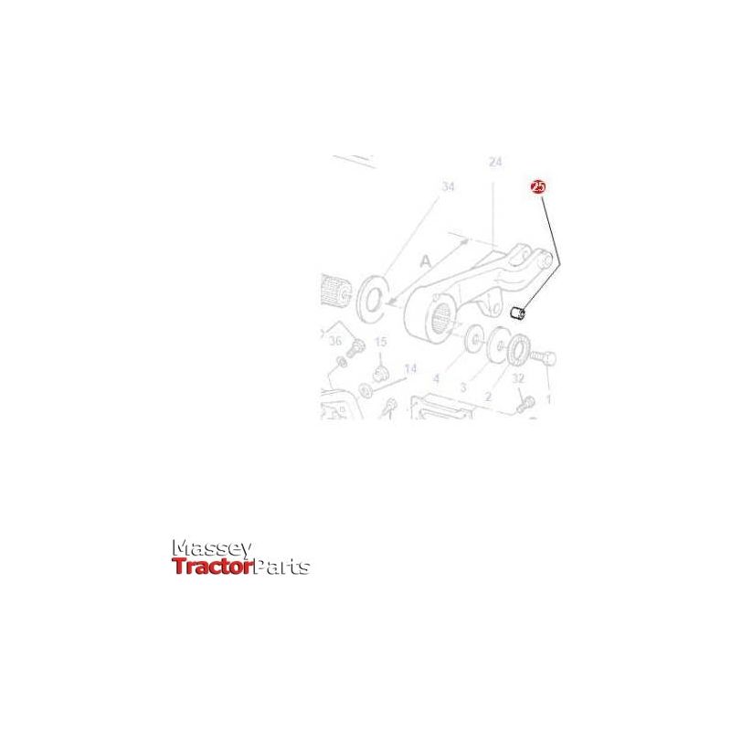 Massey Ferguson Bush - 3382419M2 | OEM | Massey Ferguson parts | Linkage-Massey Ferguson-Components,Farming Parts,Lift Arms Rods & Shafts,Linkage,PTO & Linkage,Tractor Parts