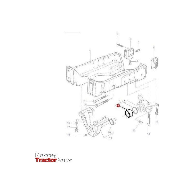 Massey Ferguson Bush - 3713930M1 / 3810480M1 | OEM | Massey Ferguson parts | Axles & Power Transmission-Massey Ferguson-2WD Parts,Axle Spindles & Components,Axles & Power Train,Bushings,Farming Parts,Front Axle & Steering,Tractor Parts