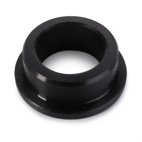 The AGCO Fendt - Bush - 524200101040 is a black cylindrical plastic spacer featuring a flat bottom and a central hole, specifically designed for Fendt models and compatible with Farmer Vario systems.
