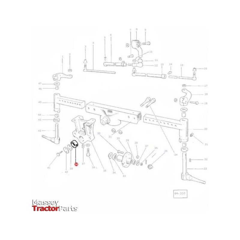Massey Ferguson Bush Front - 196049M1 | OEM | Massey Ferguson parts | Axles & Power Transmission-Massey Ferguson-2WD Parts,Axle Spindles & Components,Axles & Power Train,Bushings,Farming Parts,Front Axle & Steering,Tractor Parts