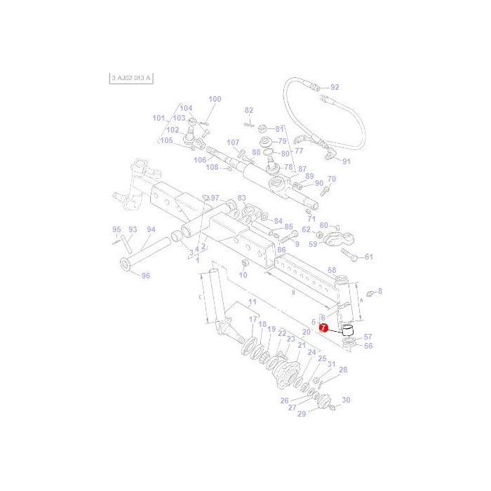 Bush Half Axle - 882327M1 - Massey Tractor Parts