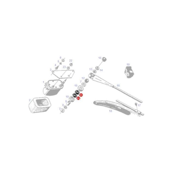 Bush Rear Windscreen Wiper - X830270085000 - Massey Tractor Parts