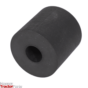 A black cylindrical bush with a hollow center is shown against a white background, with the text "Massey Ferguson - Bush - S0633822 by AGCO" visible in the bottom left corner.