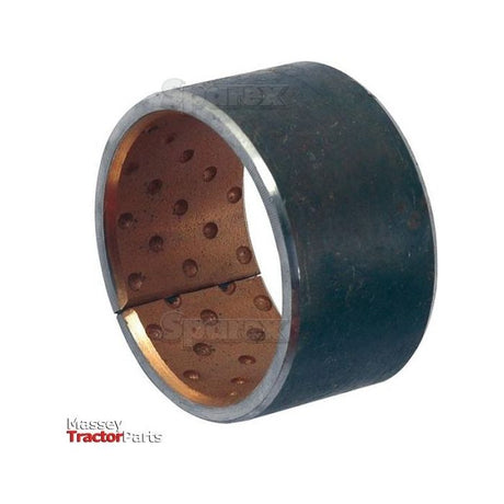 A cylindrical black and copper tractor bushing, reminiscent of a camshaft bush, is shown. The interior features multiple small dimples, and the text "Massey Tractor Parts" in the bottom left corner indicates its compatibility with Massey Ferguson models. This product is identified as Bush | Sparex Part No. S.40871 from the Sparex brand.