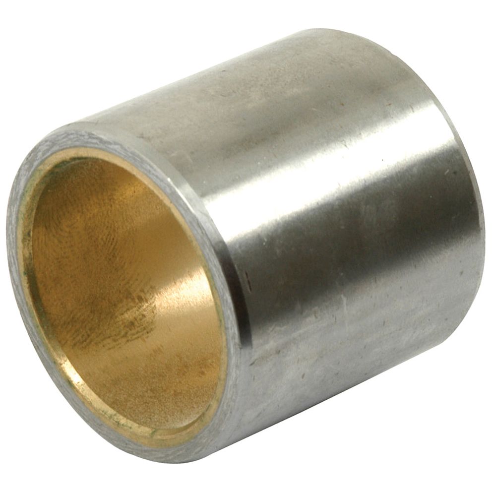 The Spindle Bush (Sparex Part No. S.42039) from Sparex is a cylindrical metal component with an open hollow interior and a smooth, reflective exterior surface, featuring a 32mm diameter perfect for various applications including Massey Ferguson machinery.