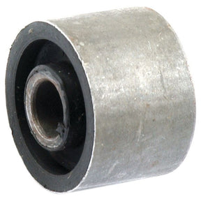 The Bush | Sparex Part No. S.42651 is a cylindrical metal bushing with a central hole and features a black rubber core around the inner circumference, making it ideal for Massey Ferguson machinery by Sparex.
