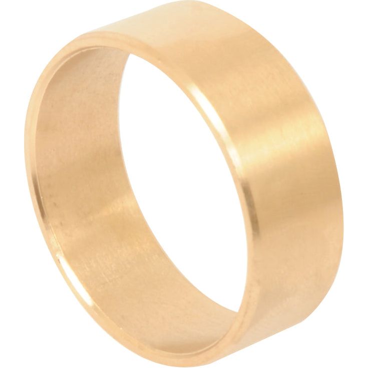 A simple, gold-colored ring with a smooth, polished surface, reflecting the precision and quality of the Sparex Bush (Part No. S.69814) tractor bushing, displayed on a white background.