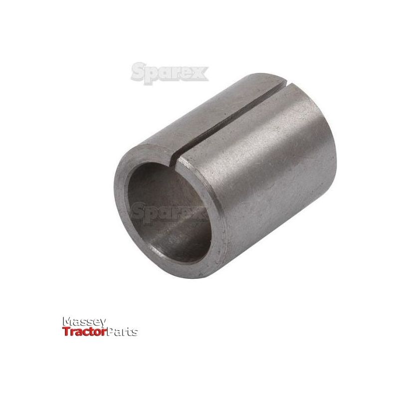 A cylindrical metal bushing with a slit along its length, labeled "Sparex," known as Bush - S.72473, is essential for Load Control Shaft maintenance. Explore related products for comprehensive tractor care under the Sparex brand.