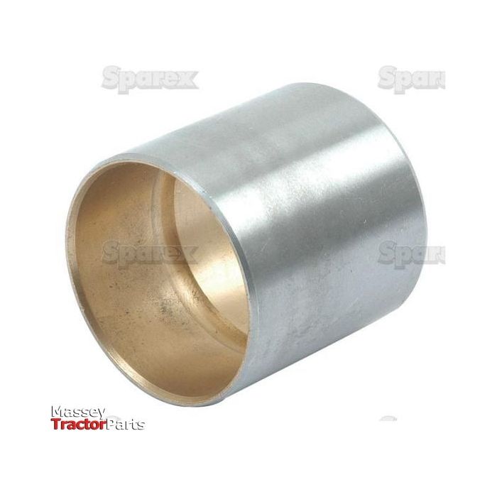 A shiny silver Spindle Bush with a bronze interior, labeled "Massey Tractor Parts" and "Sparex Part No. S.58830," ideal for John Deere applications.