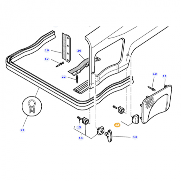 Button - 3781413M1 - Massey Tractor Parts