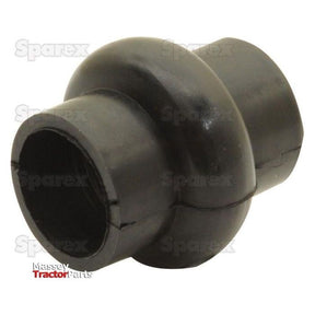 A black rubber bypass hose by Sparex (Part No. S.57944), with an inner diameter of 22mm on both ends, sits prominently in the foreground while a durable hose clip suitable for Case IH parts can be faintly seen in the background.