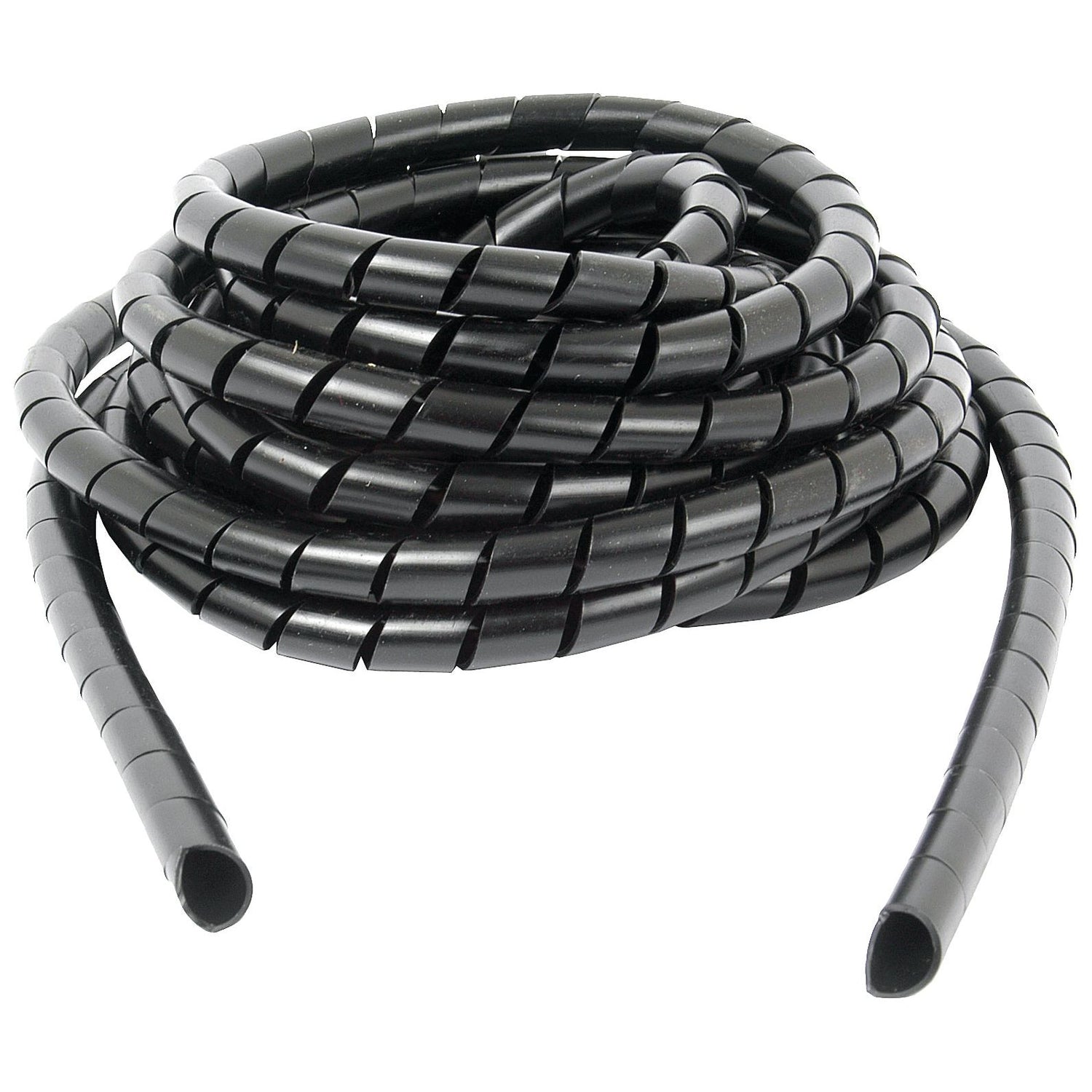 The Sparex Cable Spiral Wrap 12.7mm x 5M (Part No. S.14395) is a coiled black wrap designed for organizing and protecting wires and cables effectively.