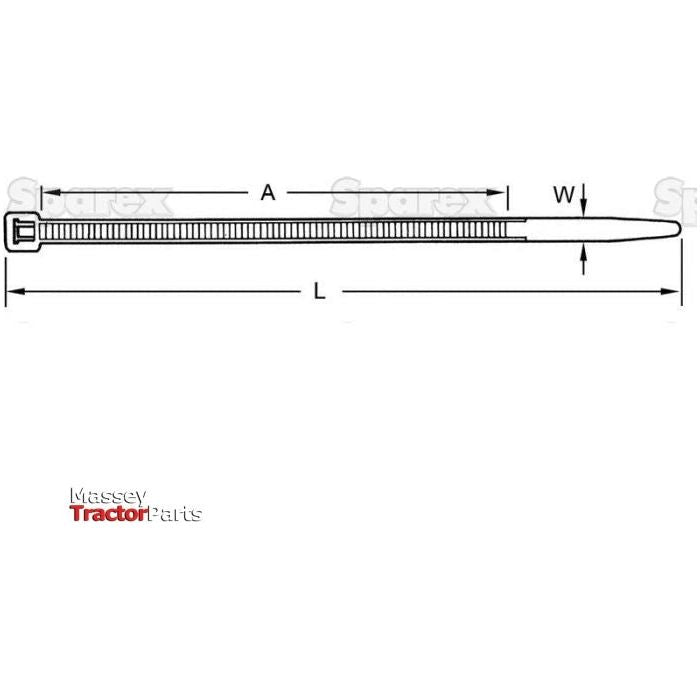 Cable Tie - Non Releasable, 300mm x 4.8mm
 - S.139885 - Farming Parts