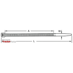 Cable Tie - Non Releasable, 370mm x 13.1mm
 - S.8463 - Massey Tractor Parts