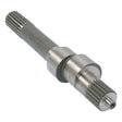 Close-up of a Hydraulic Pump Shaft, part of the Sparex collection (Sparex Part No.S.41505), featuring multiple sections with splined ends and a central cylindrical region designed for mechanical applications.