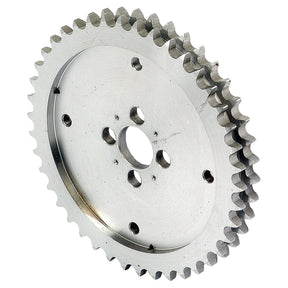 A silver Camshaft Sprocket (Sparex Part No. S.42418) with evenly spaced teeth and multiple circular holes near the center, similar to parts used in classic Massey Ferguson tractors from Sparex.