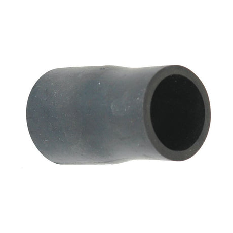 Close-up of the Sparex Carburettor Hose Connector, black rubber with a slightly wider end, specifically designed for joining two pieces of hose or pipe, ideal for Massey Ferguson carburettor hoses (Sparex Part No. S.42417).