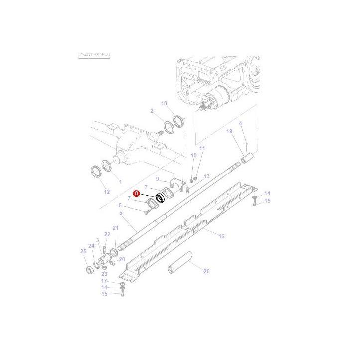 Carrier Bearing - 3386985M1 - Massey Tractor Parts