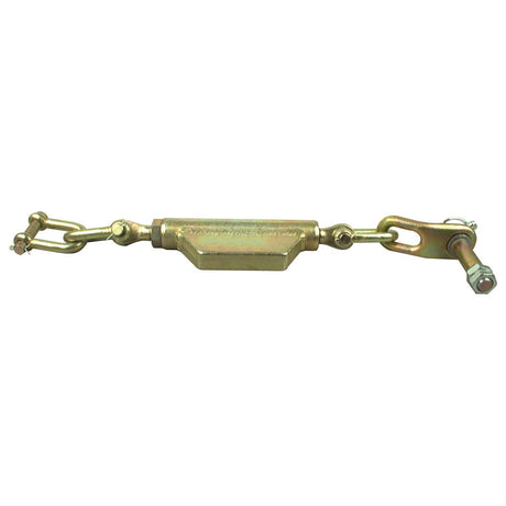 The Sparex Stabiliser Chain - D-Shackle Ø13mm - Thread Ø19mm with a minimum length of 495mm, features a rectangular body and 3/4 UNC threaded bolts on both ends, designed for securely tensioning and adjusting the length of cables or ropes. The part number is S.3282.