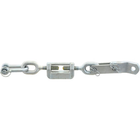 A Sparex Stabiliser Chain - D-Shackle with a 19mm diameter and holes measuring 19.5mm, featuring a central body with adjustable bolts and an easily adjustable minimum length of 560mm.