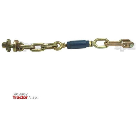 Adjustable stabilizer chain with D-Shackle Ø16mm and Thread Ø19mm, minimum length of 594mm, featuring Sparex end fittings and branded as Sparex Part No. S.4457 from the Massey Tractor Parts collection.