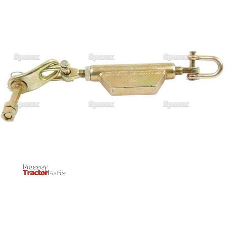 Stabiliser Chain - D-Shackle Ø13mm - Thread Ø16mm - Min. Length: 445mm - 3/4 UNC (Sparex Part No. S.3319), shown against a white background and compatible with Deutz-Fahr, featuring Sparex end fittings for optimum performance. Branding is visible from Massey Tractor Parts.