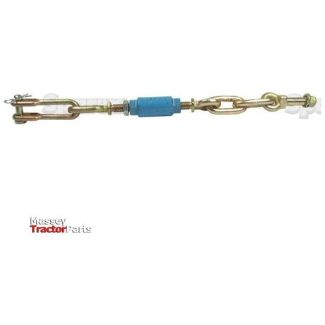 A stabiliser chain featuring a blue, threaded turnbuckle and golden metal components, labeled "Sparex" and compatible with Sparex thread size Ø16mm.