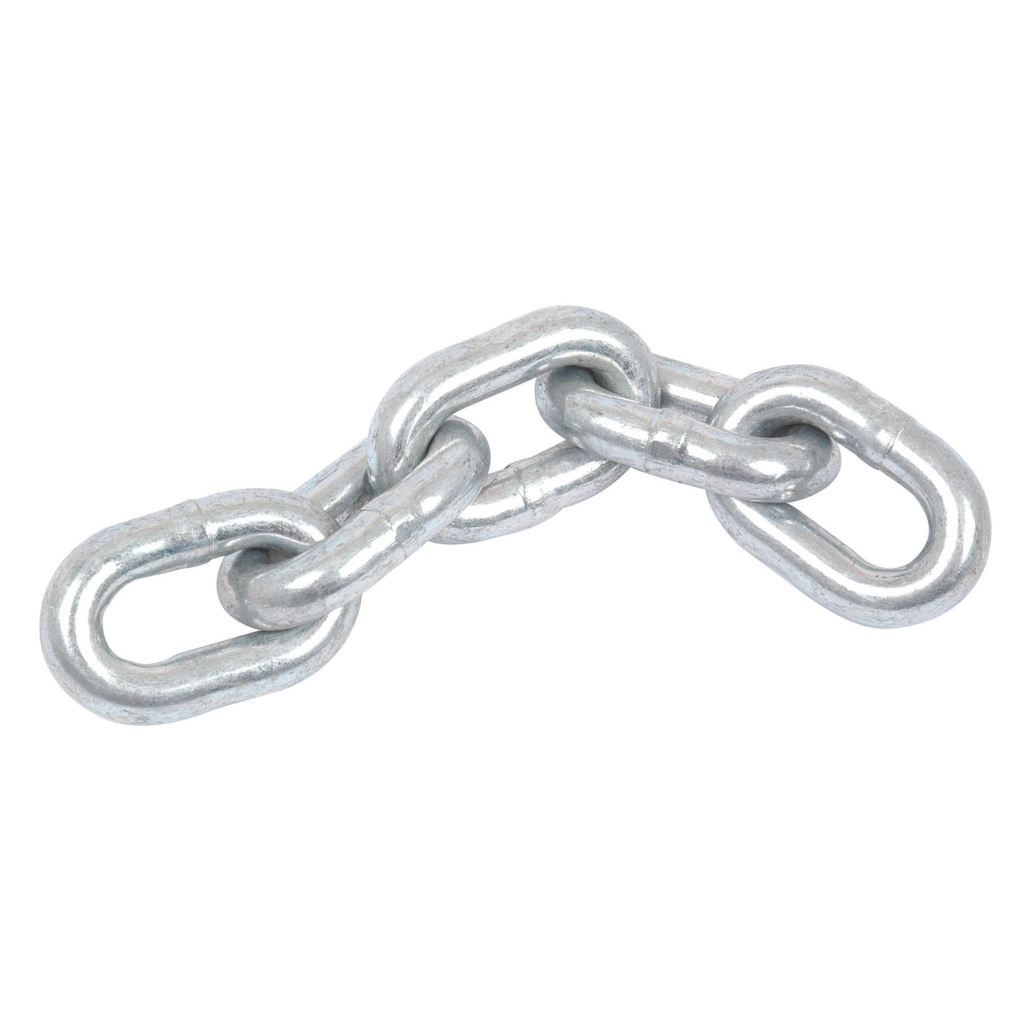A short metal check chain with five interlinked oval links, identified as the Check Chain - Links: 5 - Hole Ø10x50mm by Sparex (Part No. S.68), lying flat against a white background.